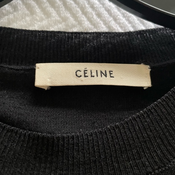 Céline silk/wool top. Flute sleeve. Gently worn. Lightweight knit. - Picture 3 of 7